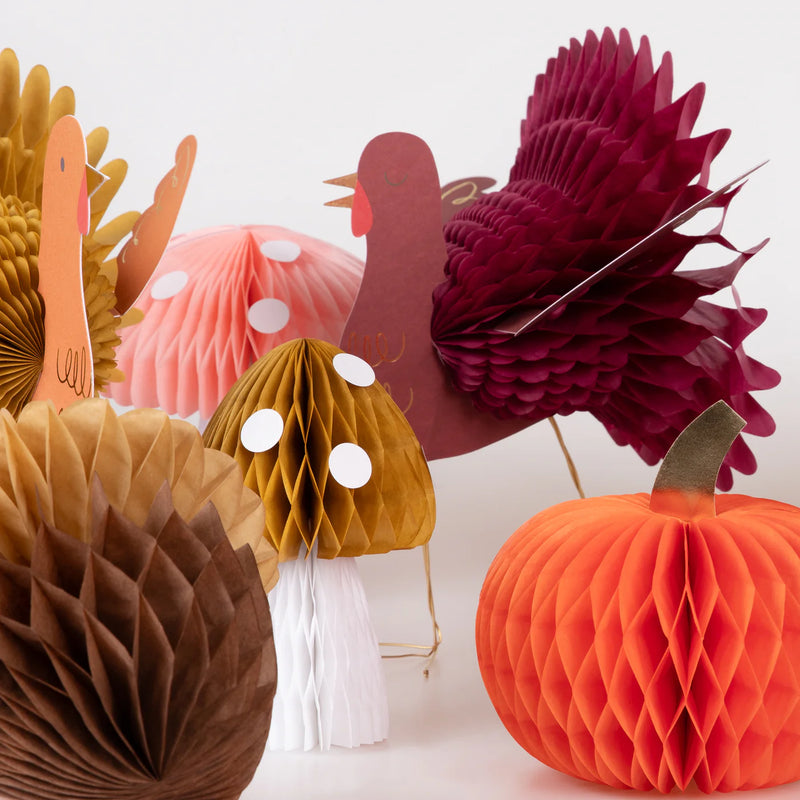 Mixed Thanksgiving Honeycomb Decorations