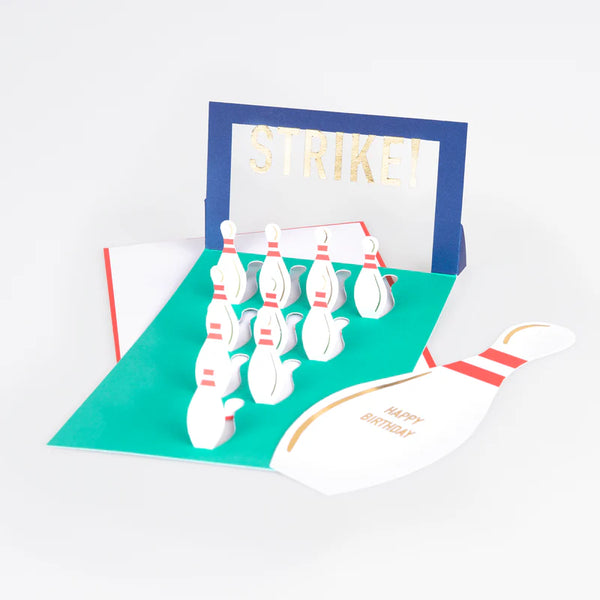 Pop-Up Bowling Birthday Card