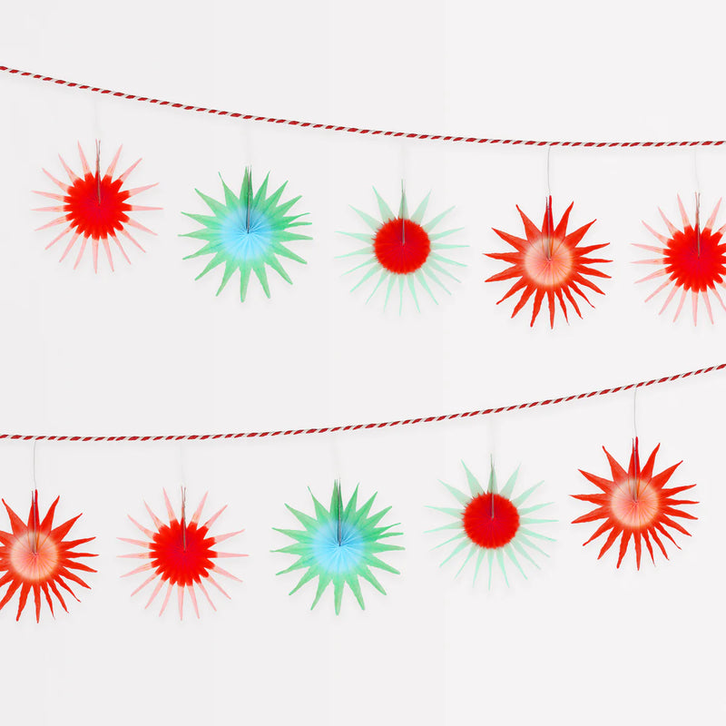 Tissue Paper Starburst Garland