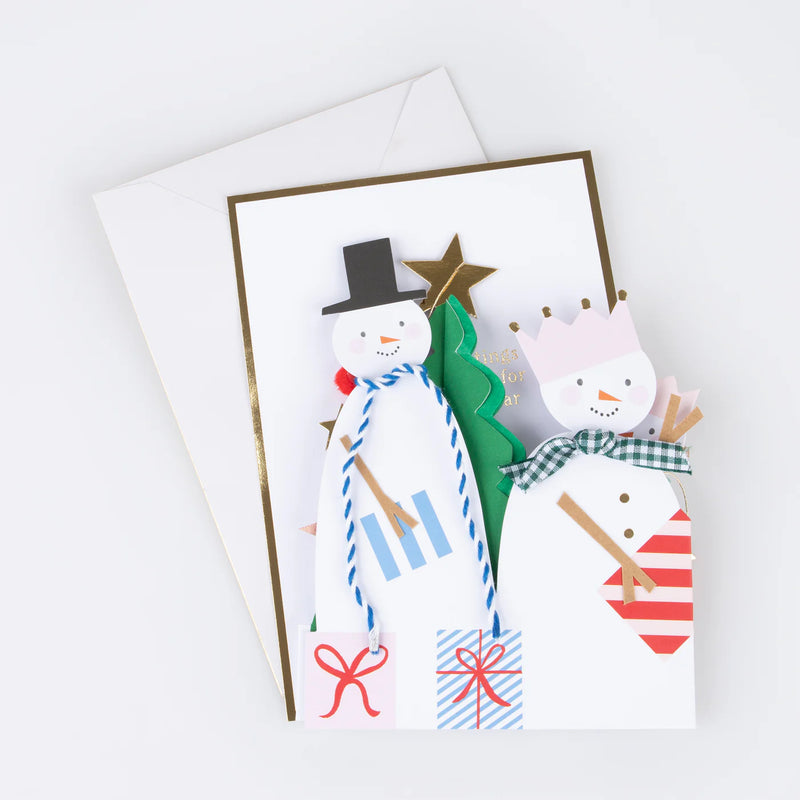 Snowman Family Concertina Card