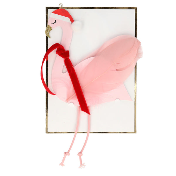 Jolly Flamingo Decoration Card