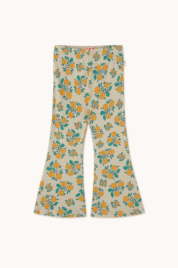 Flowers Rib Pant | Dark Vanilla