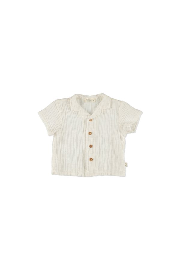 Soft Gauze Baby Shirt | Ivory