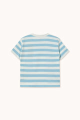 Stripes Tee | Dusty Blue / Off White