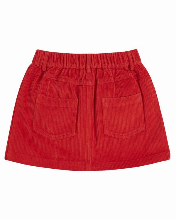 Corduroy Skirt | Red
