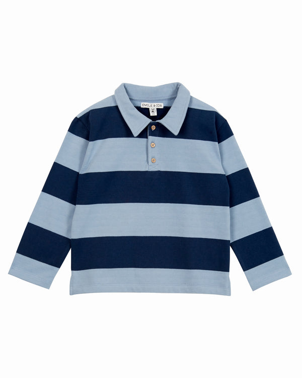 Collared Polo Sweatshirt | Blue