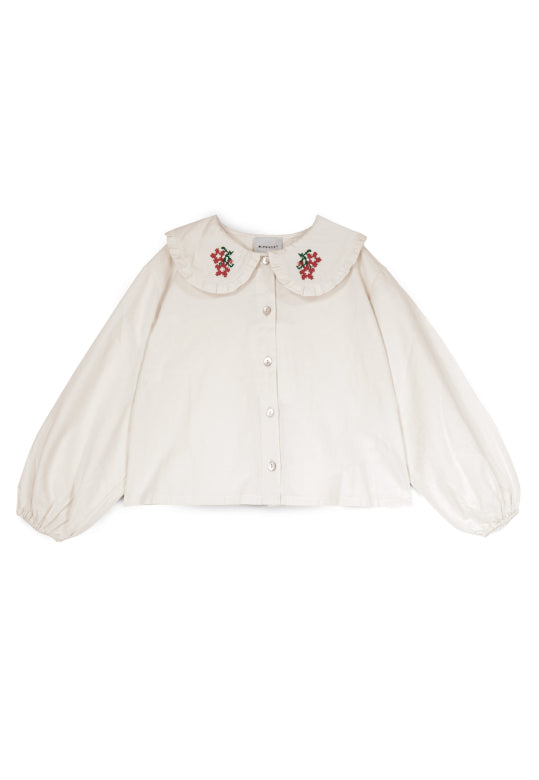 Felicia Flower Blouse | Ecru