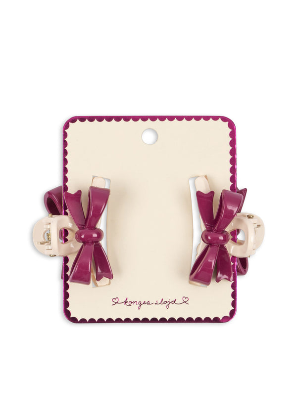 2 Pack Belis Bow Hair Claw | Sangria