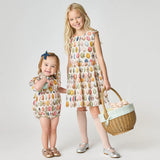 Girls Eloise Ruffle Dress | Multi Eggs