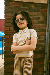 Short Sleeve Polo | Mist Avenue Stripe