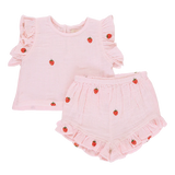 Baby Girls Roey 2-Piece Set | Strawberry Embroidery
