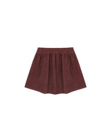 Button Front Mini Skirt | Burgundy