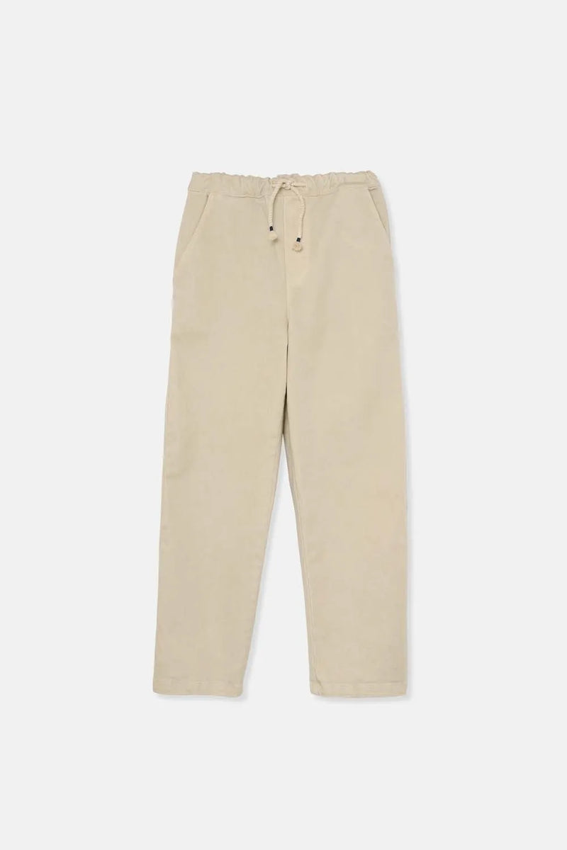 Brushed Twill Kids Pants | Stone