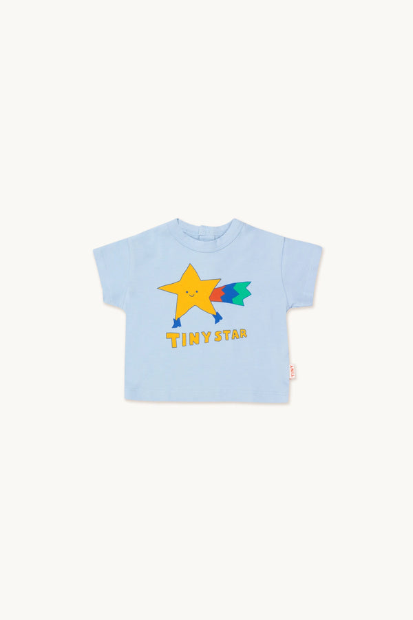 Tiny Star Baby Tee | Blue-grey