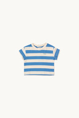 Stripes Baby Tee | Light Cream/Azure