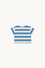 Stripes Baby Tee | Light Cream/Azure