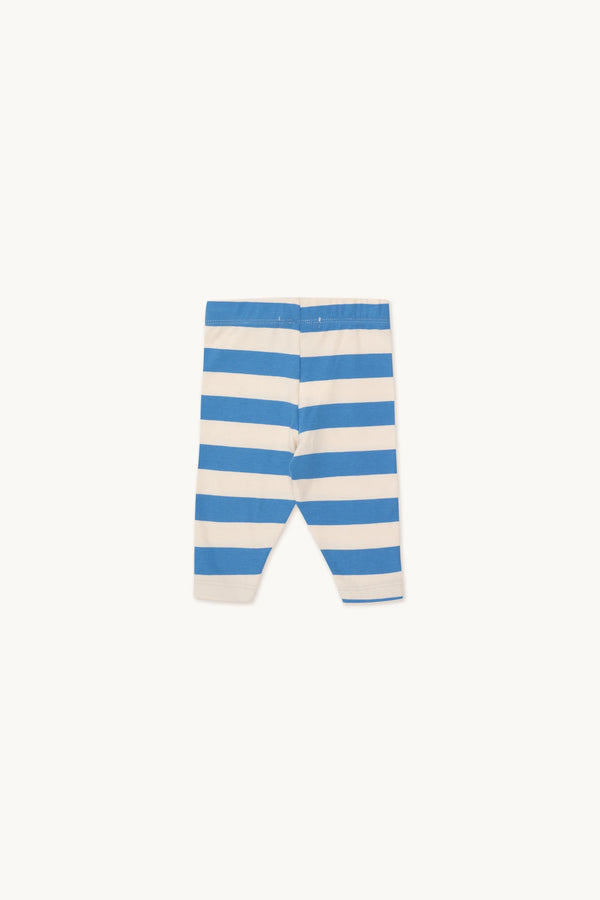 Stripes Baby Leggings | Light Cream/Azure