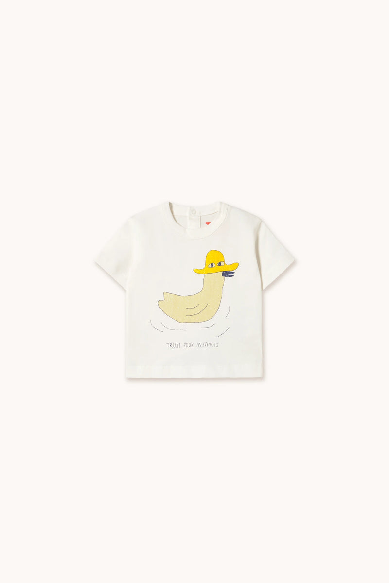 Duck Graphic Baby Tee | Off-white