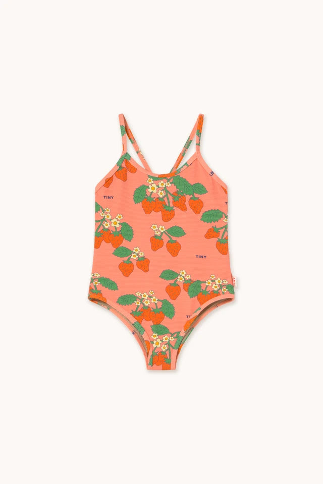 Strawberries Swimsuit | Dark Pink