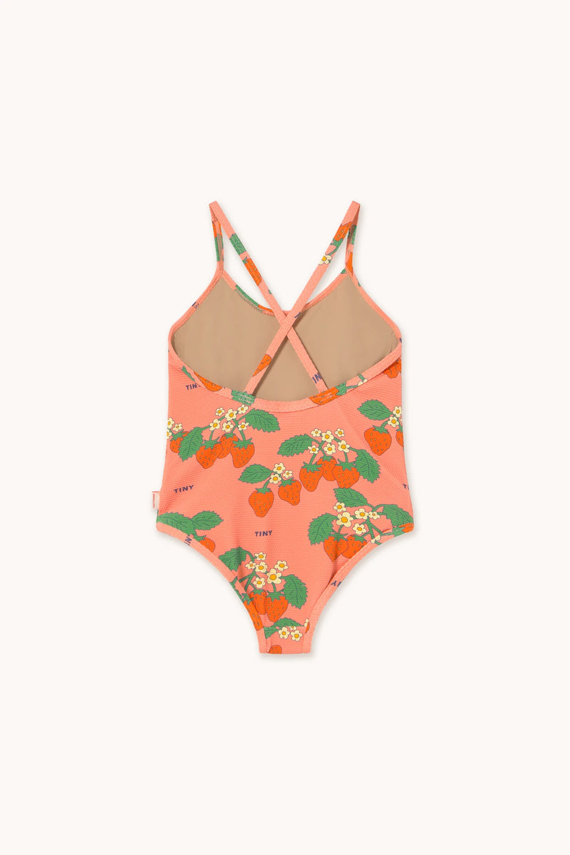 Strawberries Swimsuit | Dark Pink