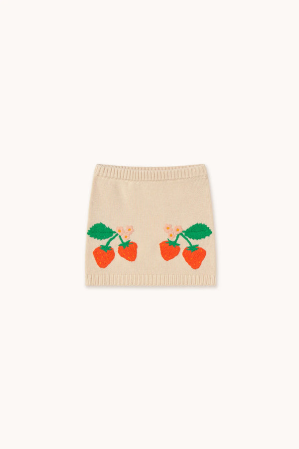 Strawberries Skirt | Light Cream