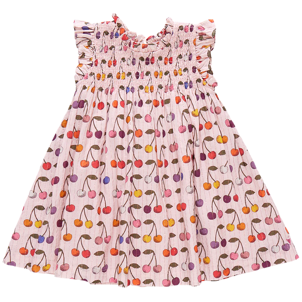 Girls Stevie Dress | Cloud Pink Cherry