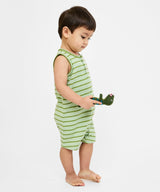 Lachlan Romper | Palm Stripe