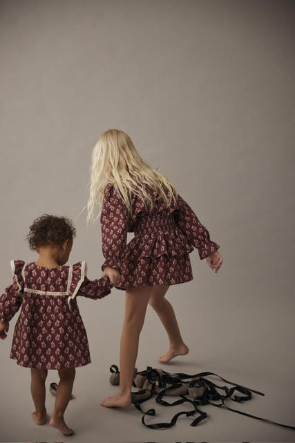 Sintrak Cotton Skirt | Burgundy Bloom
