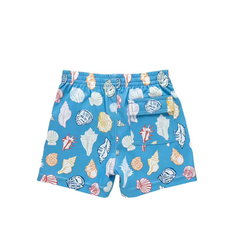 Baby Boys Swim Trunk | Blue Seashells