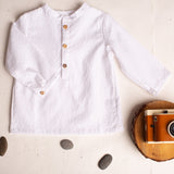 White Gingham Polo Shirt