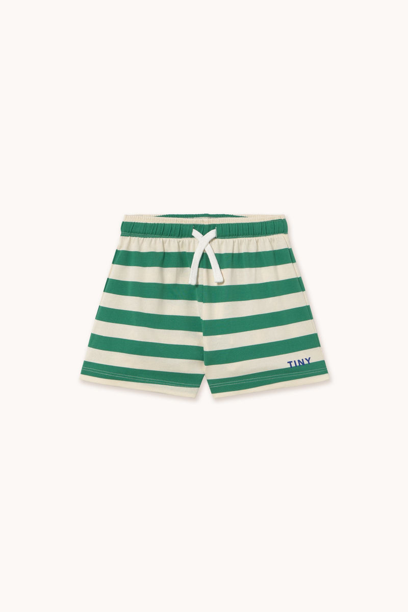 Stripes Short | Dark Emerald / Light Cream