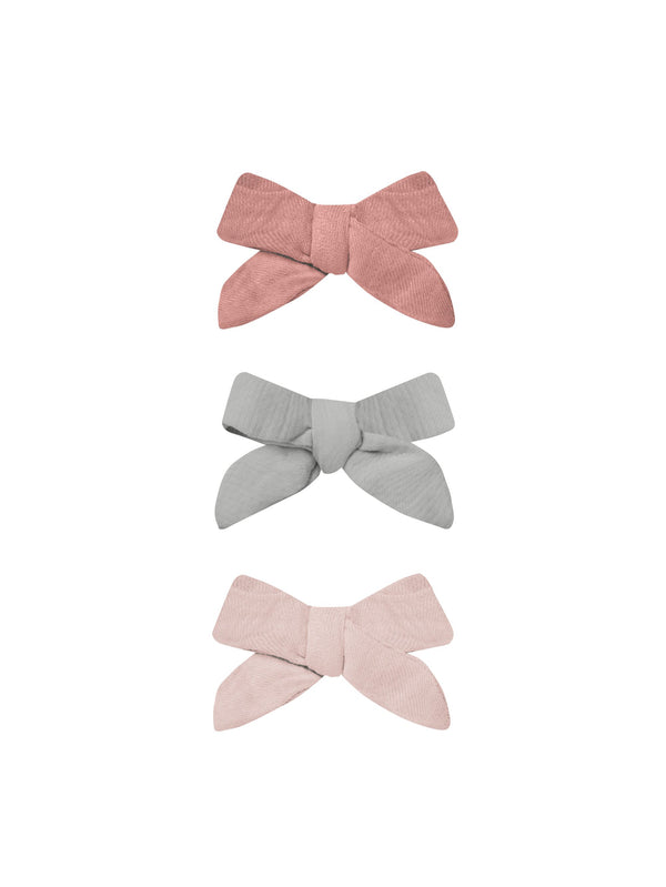 Bow W. Clip, Set of 3 | Lipstick, Sky, Bubblegum