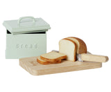 Mini Bread Box W. Cutting Board & Knife