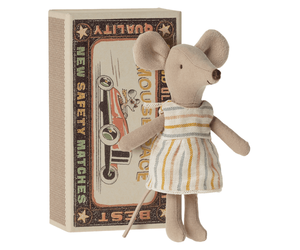 Big Sister Mouse in Matchbox | Spring Striped Dress