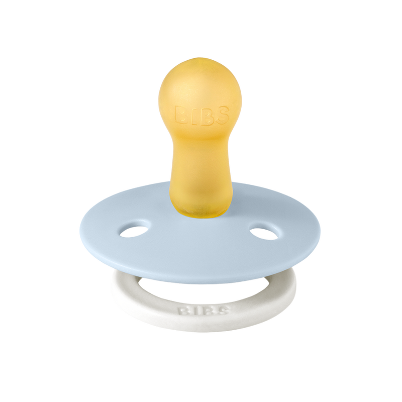 Bibs Glow Pacifier 2 Pack - Baby Blue