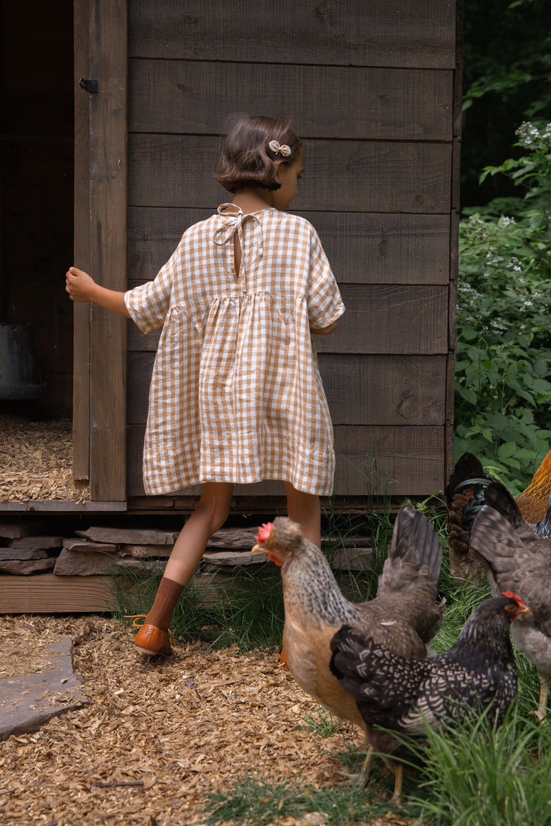 Soor Ploom Millie Dress | Gingham | Marigold Modern Kids