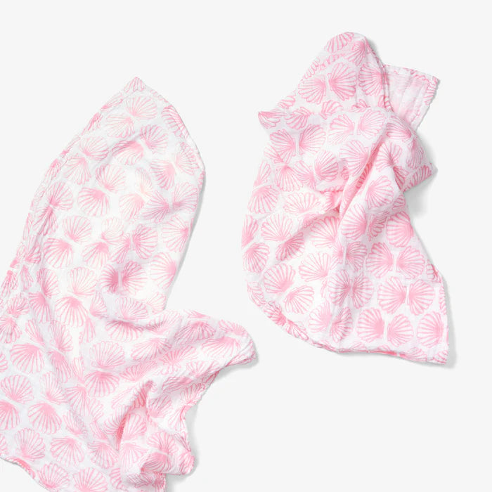Burp Cloth Set | Lilac Scallop