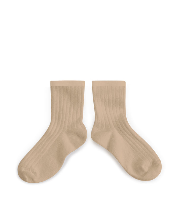 Adult La Mini Ribbed Socks - Petite Taupe