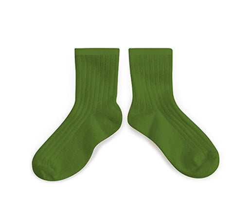 La Mini Ribbed Ankle Socks - Pea Pod