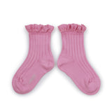 Lili Lace Trim Ankle Socks | Candy Pink