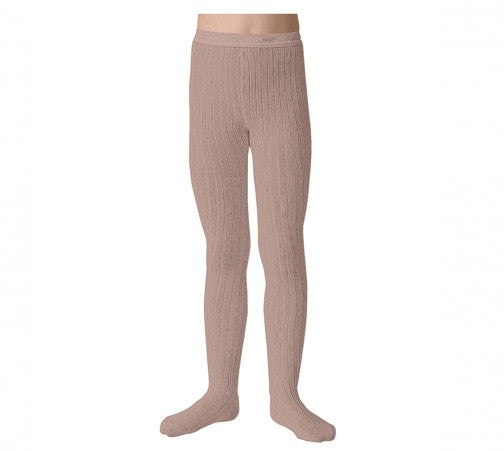 Louise Ribbed Tights - Antique Rose