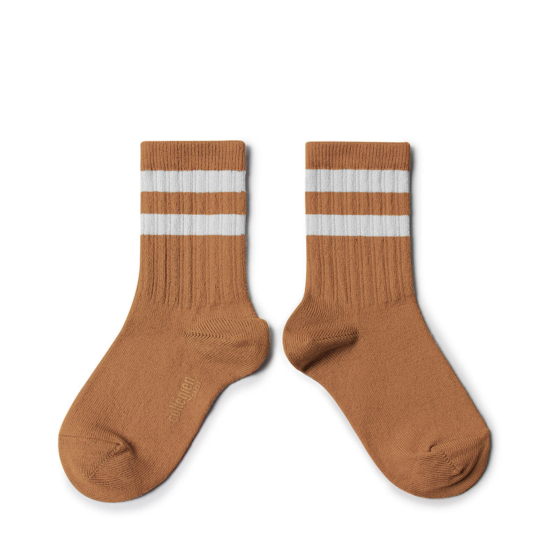 Adult Nico Varsity Crew Socks | Salted Caramel