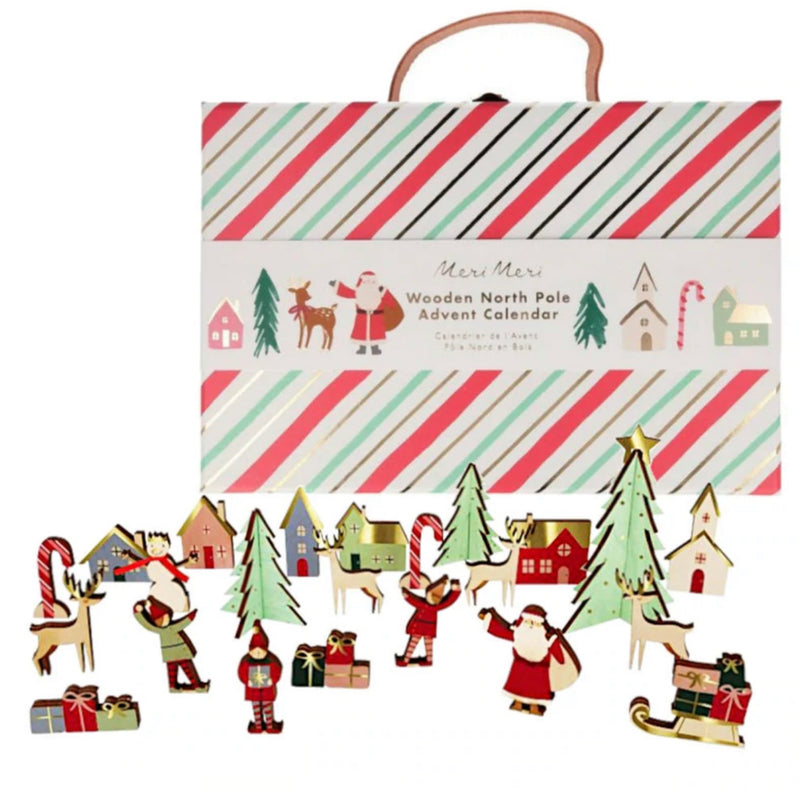 Festive Village Wooden Advent Calendar