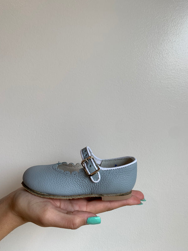 Scalloped Mary Jane | Pale Blue