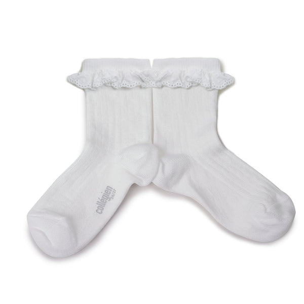 Pauline Broderie Anglaise Trim - White
