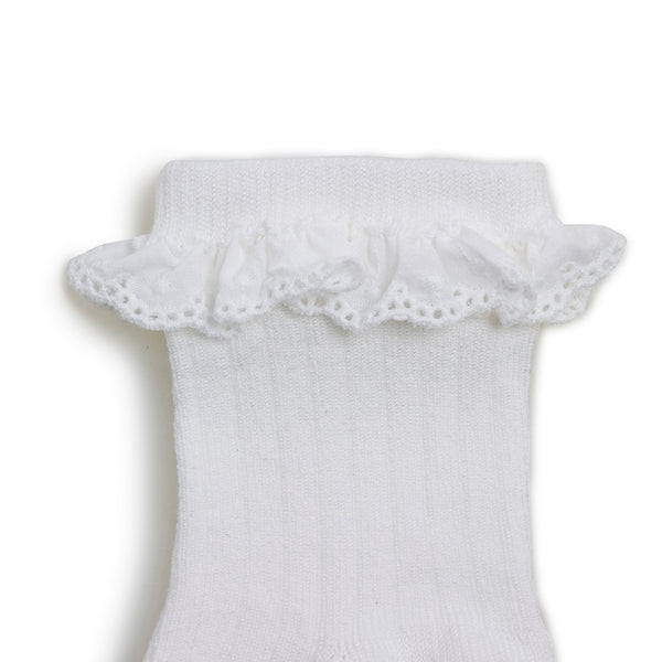 Pauline Broderie Anglaise Trim - White