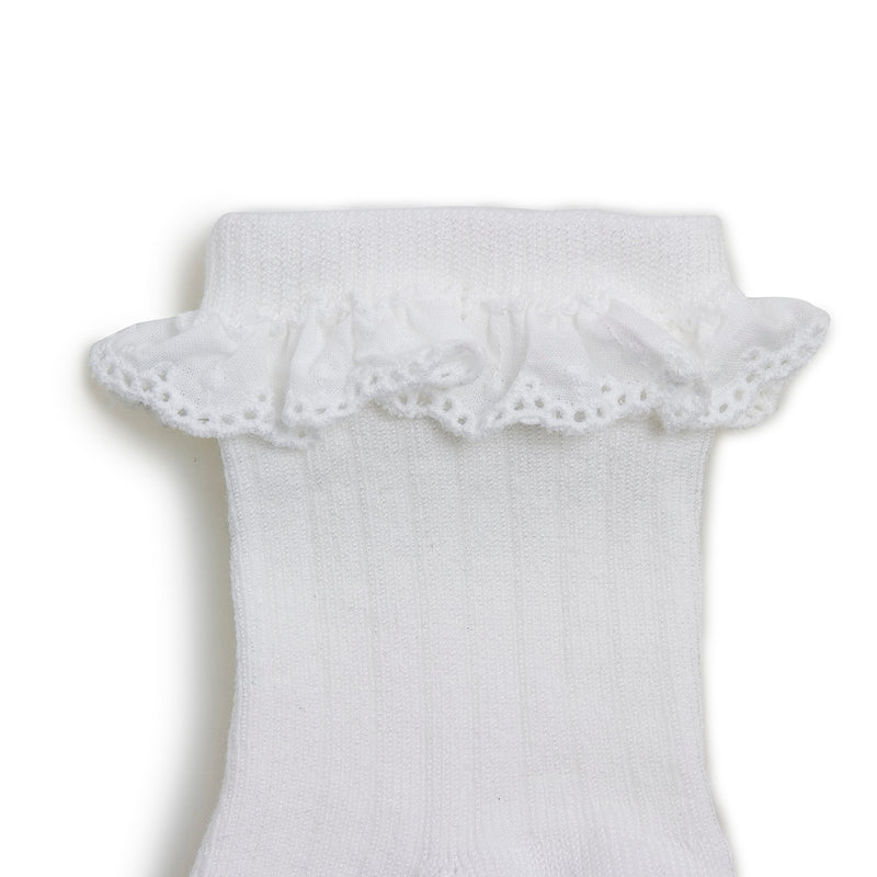 Pauline Broderie Anglaise Trim - White