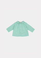 Aloe Baby Shirt | Green Gingham