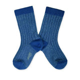 Victoire Glitter Crew Socks | Blue Sapphire