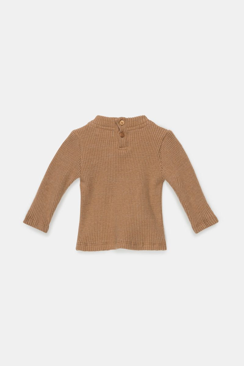 Organic Rib Sweater | Camel